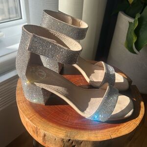 Wishbone Collection Addison Rhinestones Ankle Strap Sandals